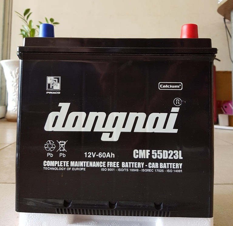 Ắc quy ô tô Đồng Nai CMF 55D23 R/L (12V-60Ah)